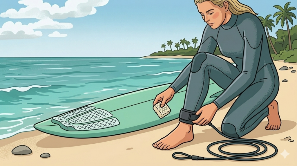 Before you can think about riding a wave, you need the right tools (The Leash, the Wax, and the Wetsuit)