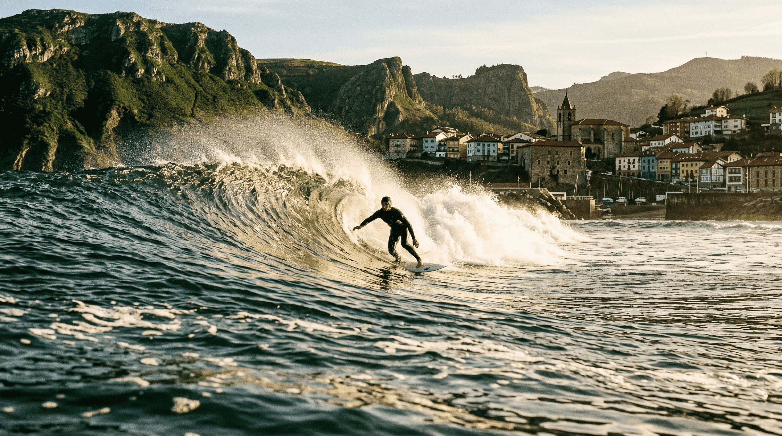 Surf Spot in Spain: The technique of the left-hand break in Mundaka and the secrets of the Cantabrian coast for experts.