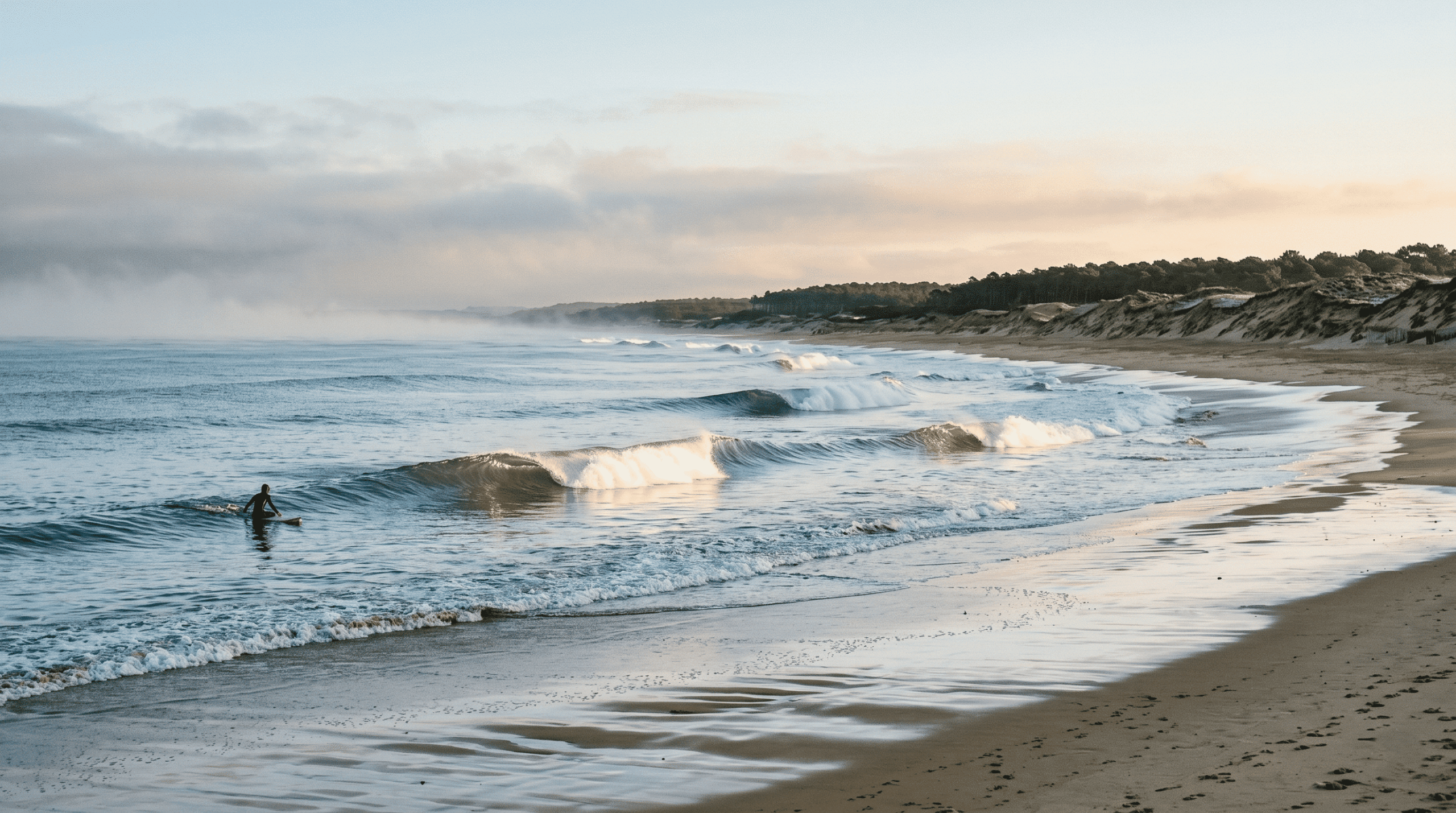 Surf spot in Hossegor and the Landes: How to read the sandbanks and take advantage of offshore winds in French beach breaks.