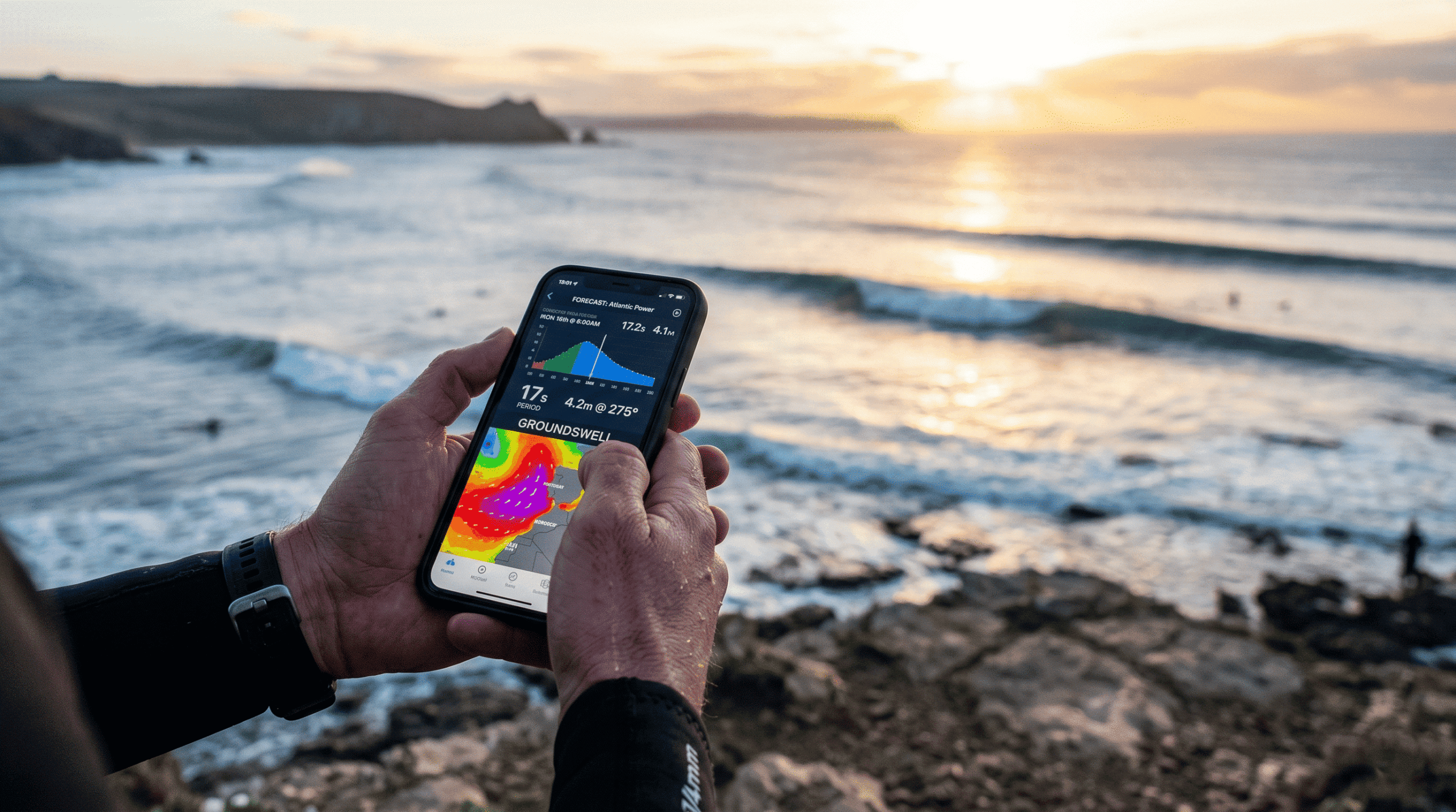 How to read surf trip forecasts: The impact of the 17-second swell period and offshore winds on wave quality.