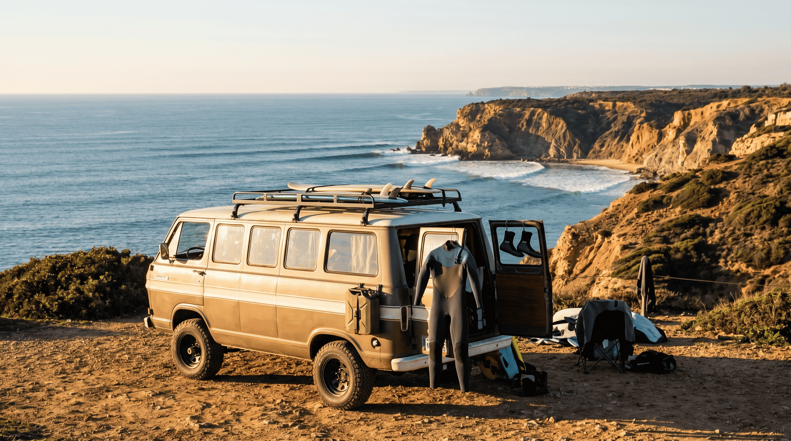Surf trip through California: Preparing 4/3mm wetsuits and logistics to find perfect waves on the Pacific Coast Highway.