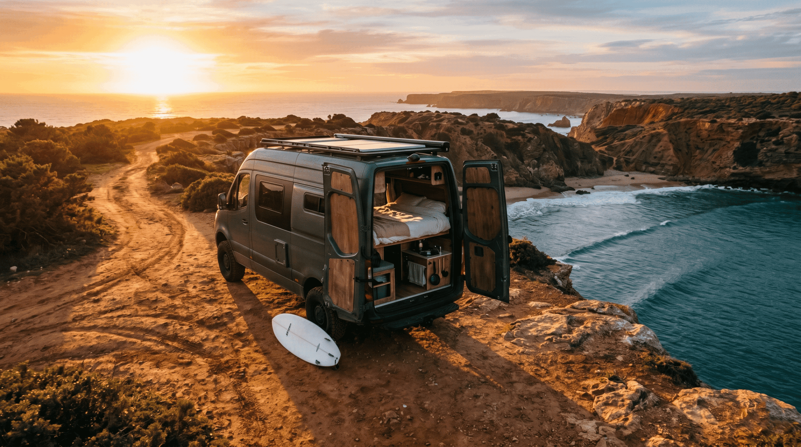 Camper vans for surfing in Portugal: The ultimate economic strategy to find waves and change spots depending on the wind. (Surf budget)